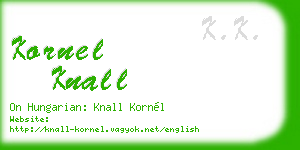 kornel knall business card